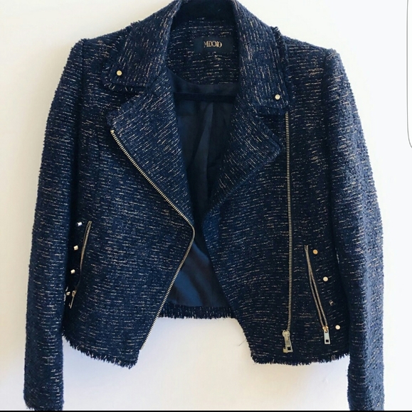 ASOS Jackets & Blazers - Tweed Moto Metallic  Jacket
